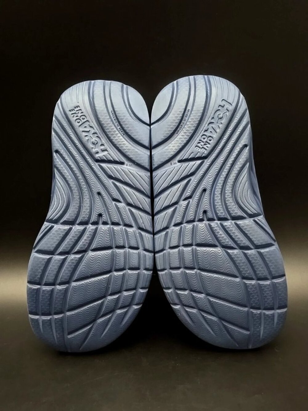 Hoka One One White and Blue Slide Sandals - Picture 11 of 14